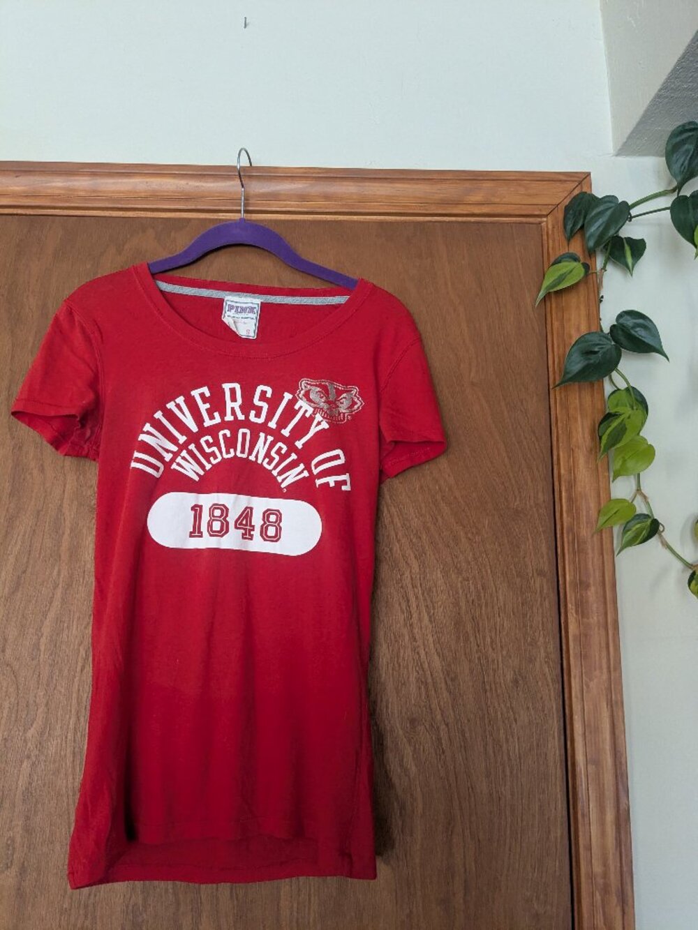 Wisconsin Badgers PINK Tee College Football